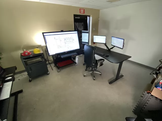 dual sit-stand desk work station