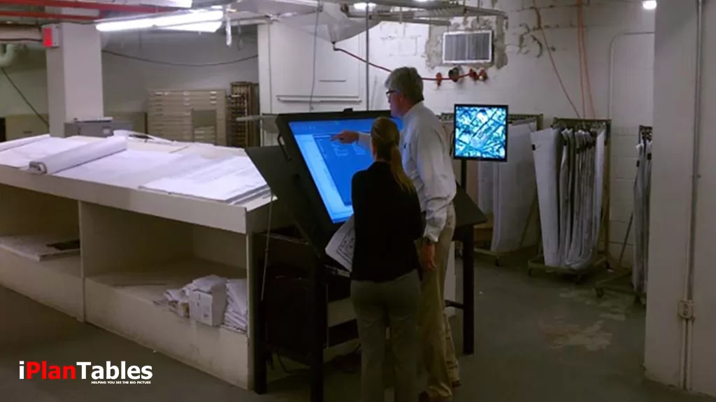 compact and portable touch screen plan table